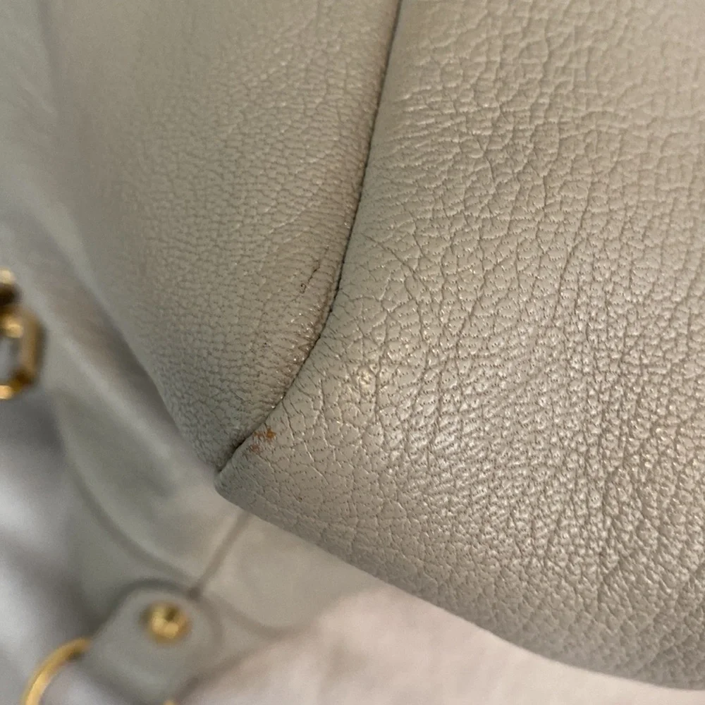 Balenciaga Gray Satchel with Gold Accents